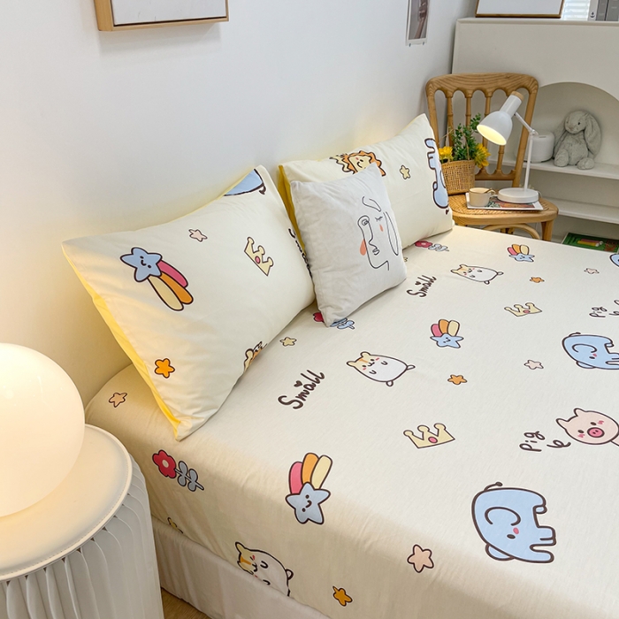 91家纺网 家纺一手货源 找家纺 简宜家居 2021新款全棉A版床笠 小可爱