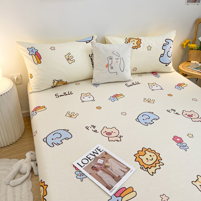 91家纺网 家纺一手货源 找家纺 简宜家居 2021新款全棉A版床笠 小可爱