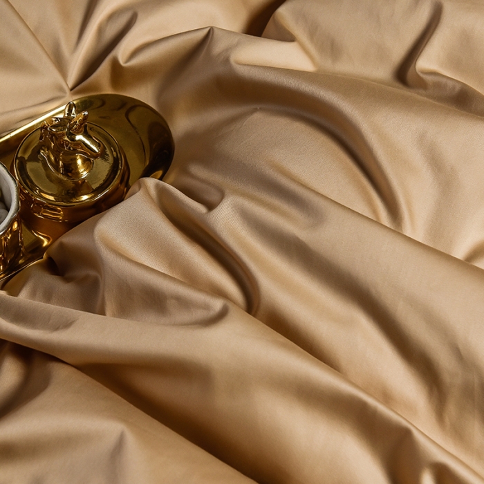 91家纺网 家纺一手货源 找家纺 2024新款高支高密轻奢风长绒棉刺绣绣花四件套千寻系列 香槟金