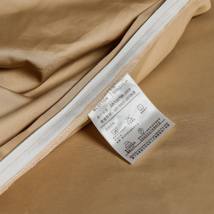 91家纺网 家纺一手货源 找家纺 2024新款高支高密轻奢风长绒棉刺绣绣花四件套千寻系列 香槟金