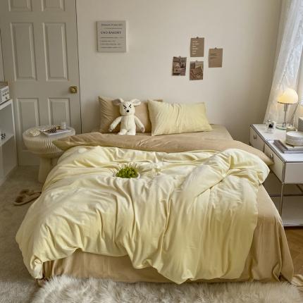 91家纺网 家纺一手货源 找家纺 （总）例外 2023新款天鹅绒双拼四件套