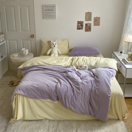 91家纺网 家纺一手货源 找家纺 （总）例外 2023新款天鹅绒双拼四件套