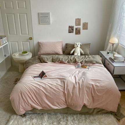 91家纺网 家纺一手货源 找家纺 （总）例外 2023新款天鹅绒双拼四件套