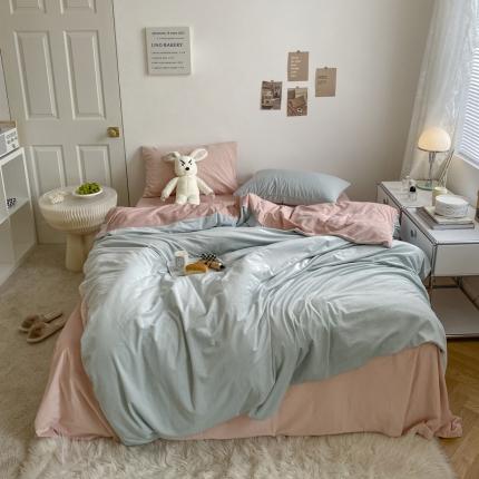 91家纺网 家纺一手货源 找家纺 （总）例外 2023新款天鹅绒双拼四件套