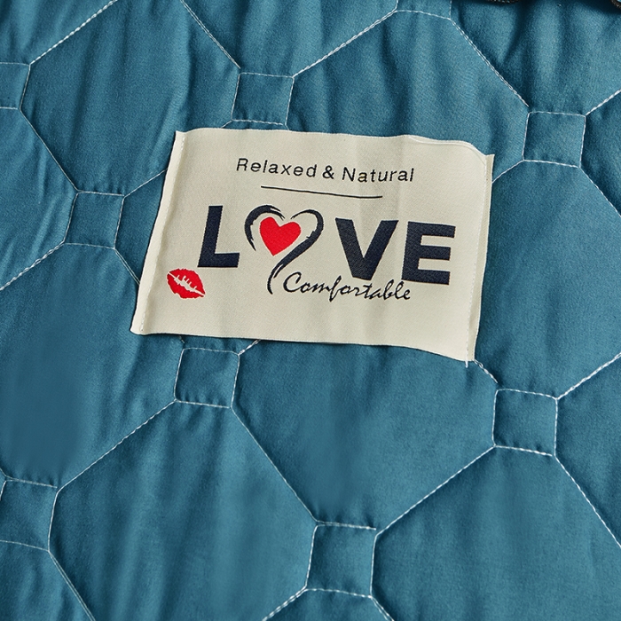 91家纺网 家纺一手货源 找家纺 艾裙海 2025新款床裙款全夹棉四件套 宝蓝