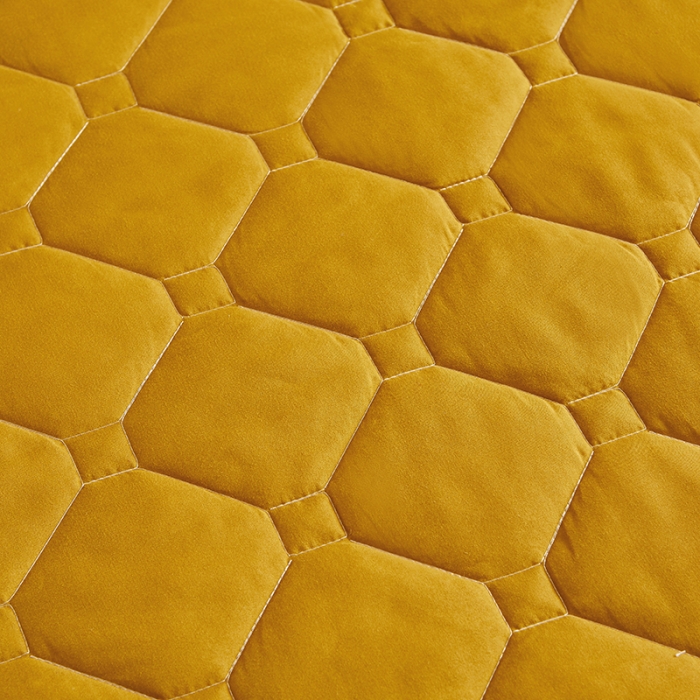 91家纺网 家纺一手货源 找家纺 艾裙海 2025新款纯色磨毛夹棉单床裙 姜黄