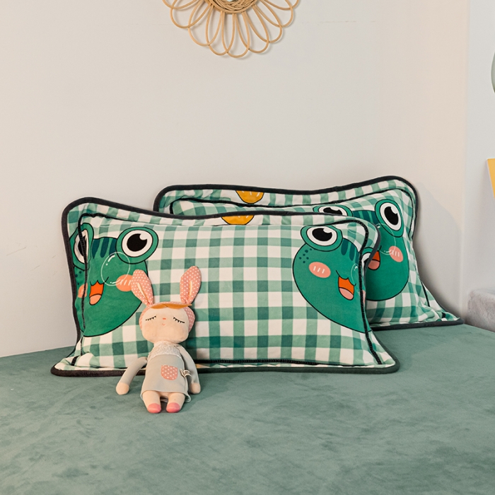 91家纺网 家纺一手货源 找家纺 （总）琪格格2022新款工艺款牛奶绒小包边四件套