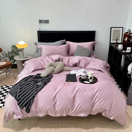 橘滋 2021新款100支长绒棉四件套-H系列 H淡粉