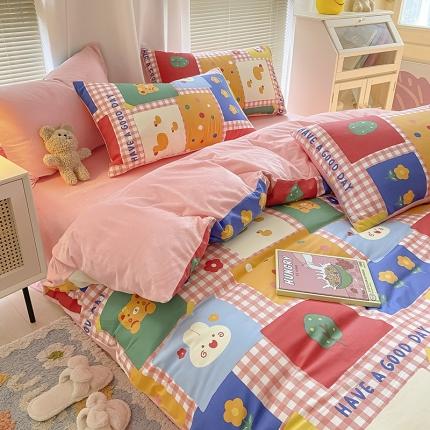 91家纺网 家纺一手货源 找家纺 （总）2022新款全棉+水晶绒四件套