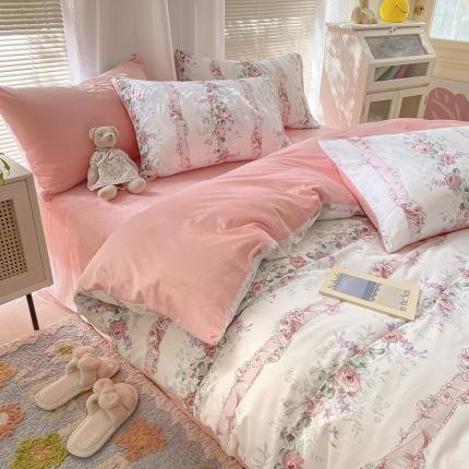 91家纺网 家纺一手货源 找家纺 （总）2022新款全棉+水晶绒四件套