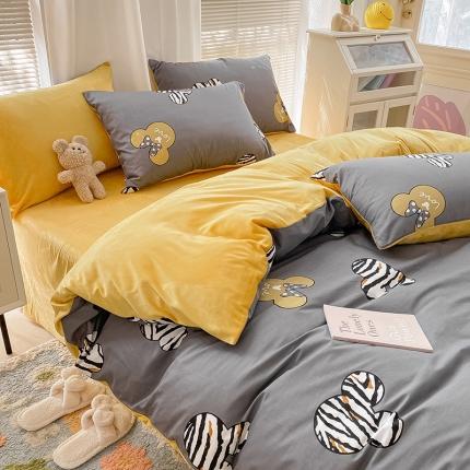 91家纺网 家纺一手货源 找家纺 （总）2022新款全棉+水晶绒四件套