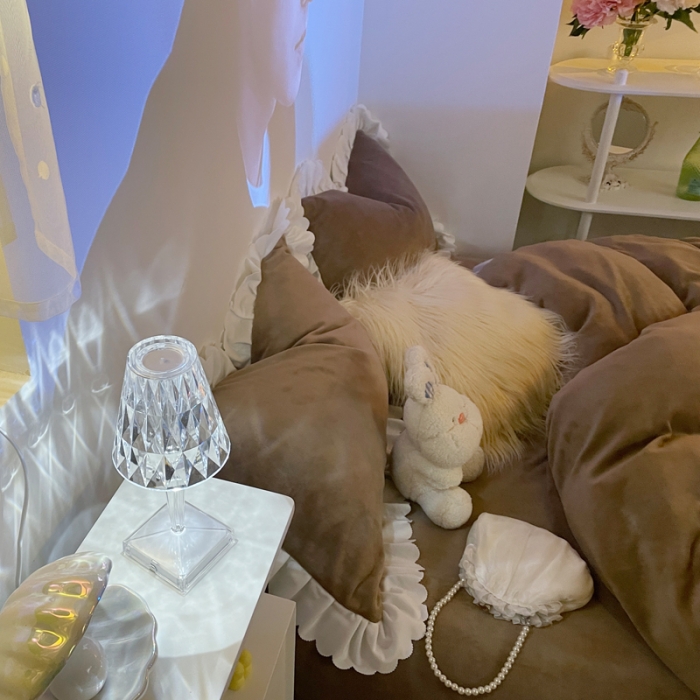 91家纺网 家纺一手货源 找家纺 千朵 2021新款法莱绒加厚牛奶绒四件套 米咖