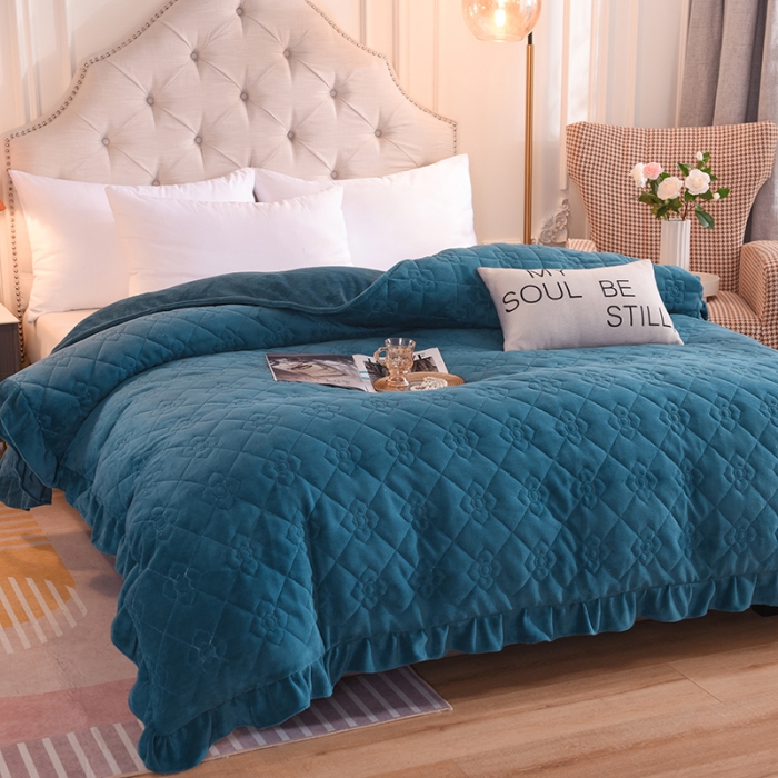 91家纺网 家纺一手货源 找家纺 （总）甜之梦 2025新款牛奶绒夹棉纯色单被套