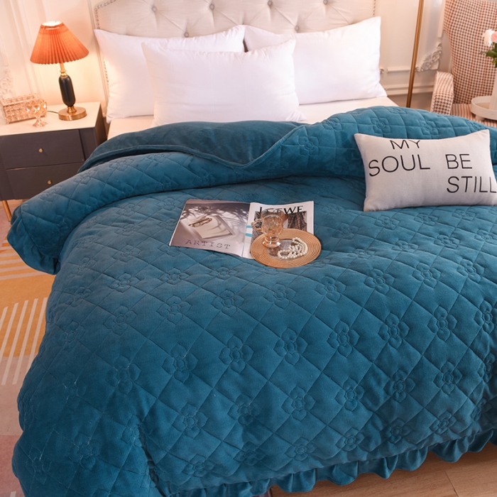 91家纺网 家纺一手货源 找家纺 （总）甜之梦 2025新款牛奶绒夹棉纯色单被套