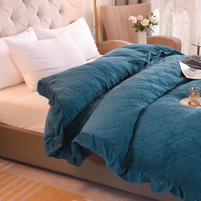 91家纺网 家纺一手货源 找家纺 （总）甜之梦 2025新款牛奶绒夹棉纯色单被套