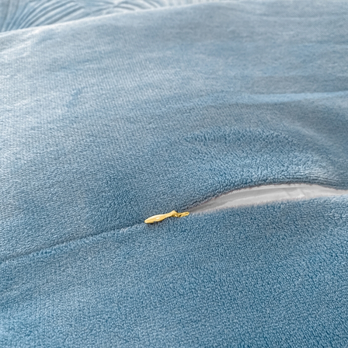 91家纺网 家纺一手货源 找家纺 吾秀 2021秋冬新款银杏雕花绒四件套 杏叶蓝