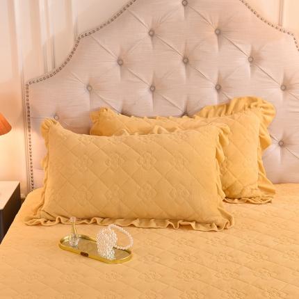 91家纺网 家纺一手货源 找家纺 （总）甜之梦 2025新款牛奶绒夹棉纯色枕套48*74cm