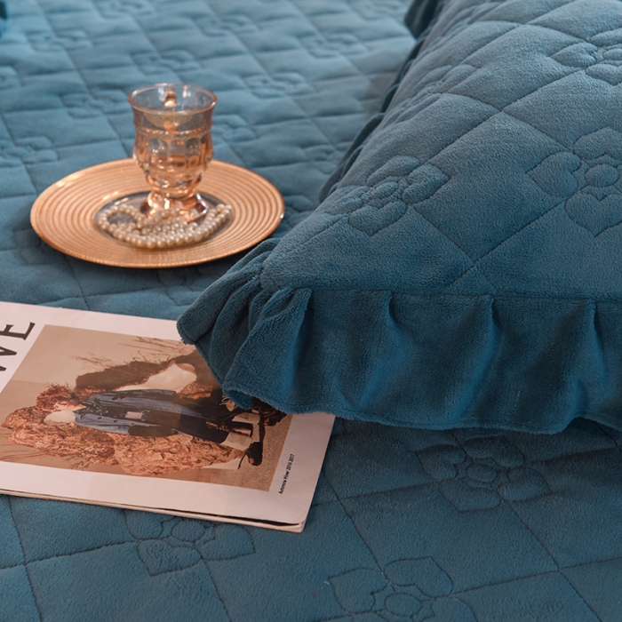 91家纺网 家纺一手货源 找家纺 （总）甜之梦 2025新款牛奶绒夹棉纯色枕套48*74cm