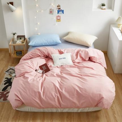 怡家居 2021新款全棉磨毛混搭四件套 摩卡粉