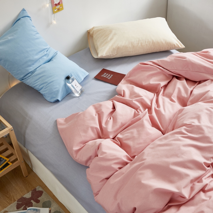 91家纺网 家纺一手货源 找家纺 怡家居 2021新款全棉磨毛混搭四件套 摩卡粉