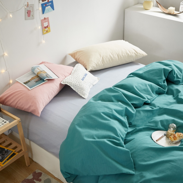 91家纺网 家纺一手货源 找家纺 怡家居 2021新款全棉磨毛混搭四件套 摩卡绿