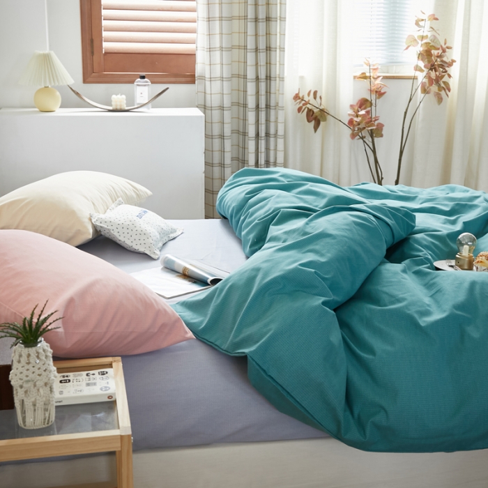 91家纺网 家纺一手货源 找家纺 怡家居 2021新款全棉磨毛混搭四件套 摩卡绿