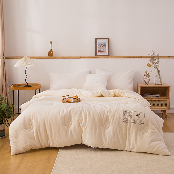 91家纺网 家纺一手货源 找家纺 总芯恋2025新款母婴级全棉华夫格大豆纤维被芯冬被