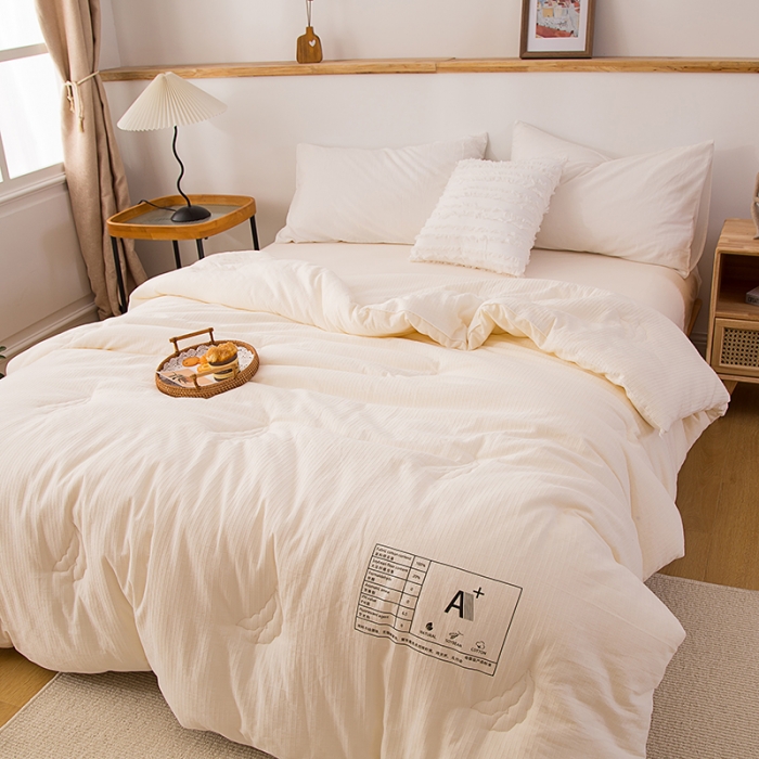 91家纺网 家纺一手货源 找家纺 总芯恋2025新款母婴级全棉华夫格大豆纤维被芯冬被