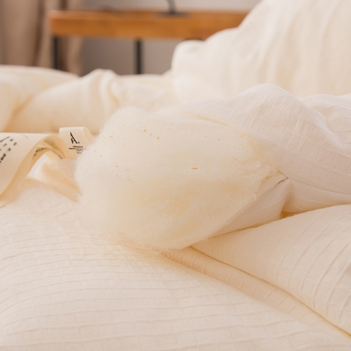 91家纺网 家纺一手货源 找家纺 总芯恋2025新款母婴级全棉华夫格大豆纤维被芯冬被