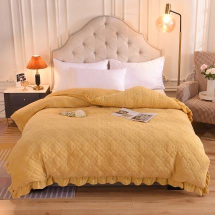甜之梦 2025新款牛奶绒夹棉纯色单被套 嫩黄