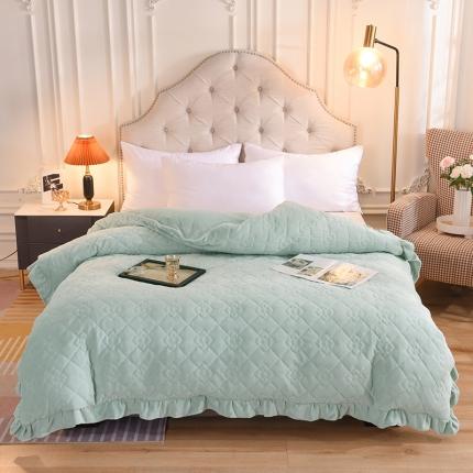 甜之梦 2025新款牛奶绒夹棉纯色单被套 嫩绿
