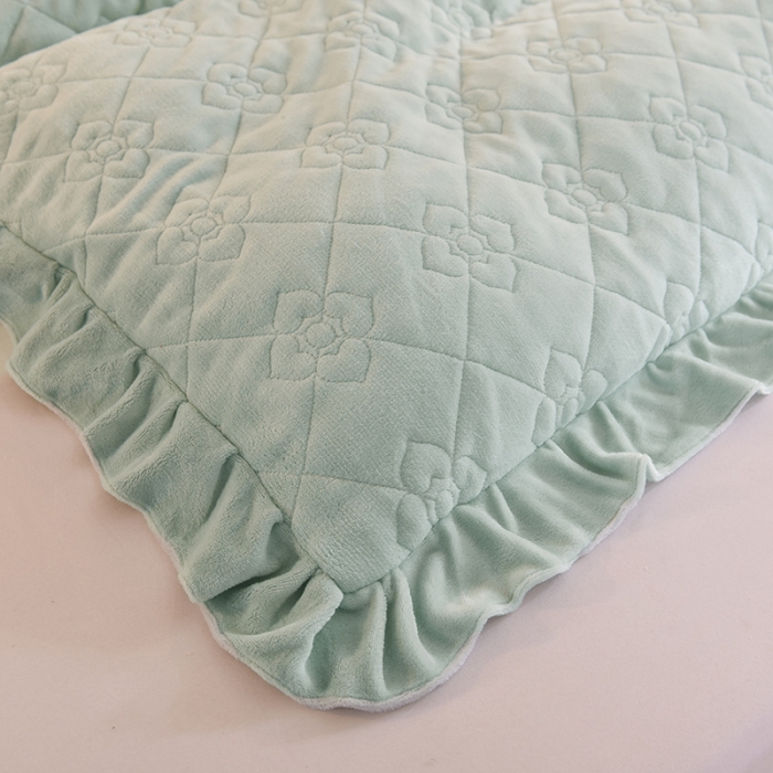 91家纺网 家纺一手货源 找家纺 甜之梦 2025新款牛奶绒夹棉纯色单被套 嫩绿