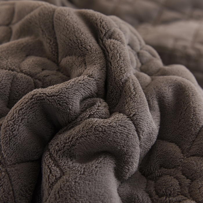 91家纺网 家纺一手货源 找家纺 甜之梦 2025新款牛奶绒夹棉纯色单被套 深灰