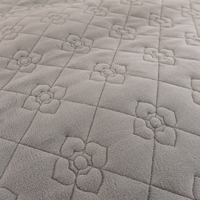 91家纺网 家纺一手货源 找家纺 甜之梦 2025新款牛奶绒夹棉纯色单被套 银灰