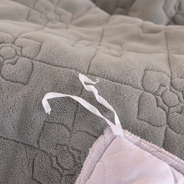 91家纺网 家纺一手货源 找家纺 甜之梦 2025新款牛奶绒夹棉纯色单被套 银灰
