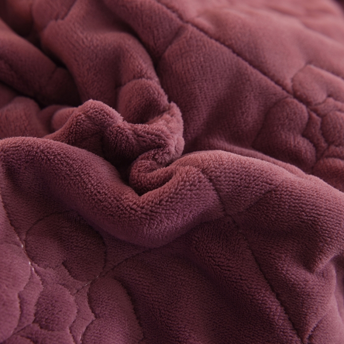 91家纺网 家纺一手货源 找家纺 甜之梦 2025新款牛奶绒夹棉纯色单被套 紫豆沙