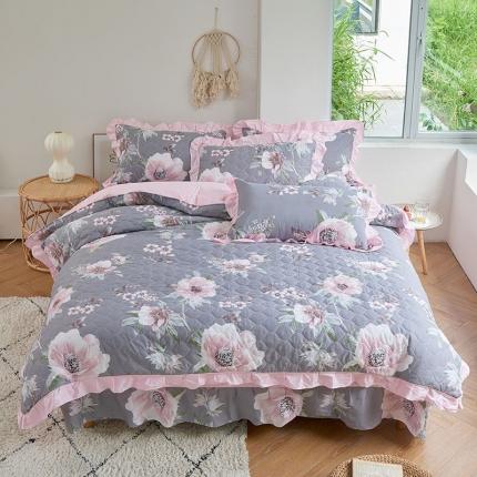 91家纺网 家纺一手货源 找家纺 爱妮玖玖套件14-1全套夹棉普通款床罩床笠四件套（含包装）