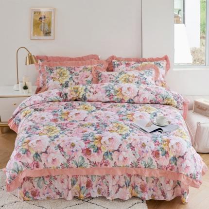 91家纺网 家纺一手货源 找家纺 爱妮玖玖套件14-1全套夹棉普通款床罩床笠四件套（含包装）