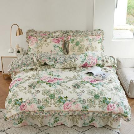 91家纺网 家纺一手货源 找家纺 爱妮玖玖套件14-1全套夹棉普通款床罩床笠四件套（含包装）