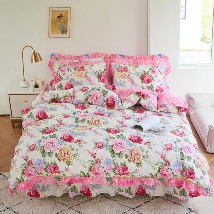 91家纺网 家纺一手货源 找家纺 爱妮玖玖套件14-1全套夹棉普通款床罩床笠四件套（含包装）