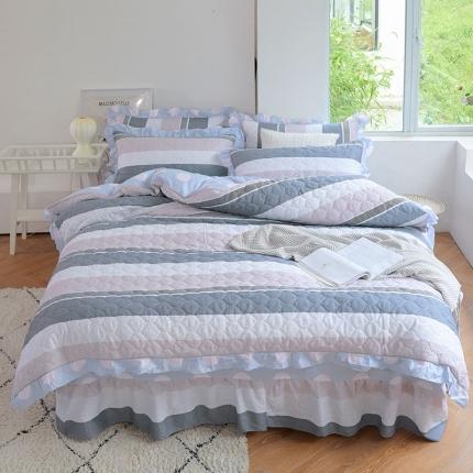 91家纺网 家纺一手货源 找家纺 爱妮玖玖套件14-1全套夹棉普通款床罩床笠四件套（含包装）