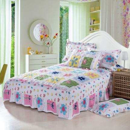 91家纺网 家纺一手货源 找家纺 爱妮玖玖套件14-1全套夹棉普通款床罩床笠四件套（含包装）