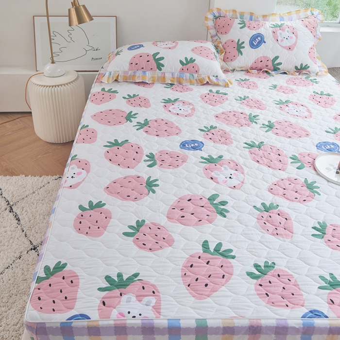 91家纺网 家纺一手货源 找家纺 爱妮玖玖套件14-1全套夹棉普通款床罩床笠四件套（含包装）