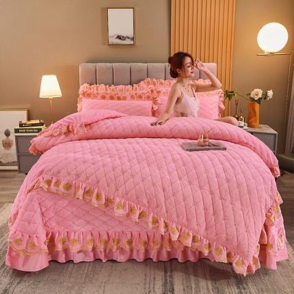 91家纺网 家纺一手货源 找家纺 （总）恒爱2021新款清新雅致系列床盖四件套