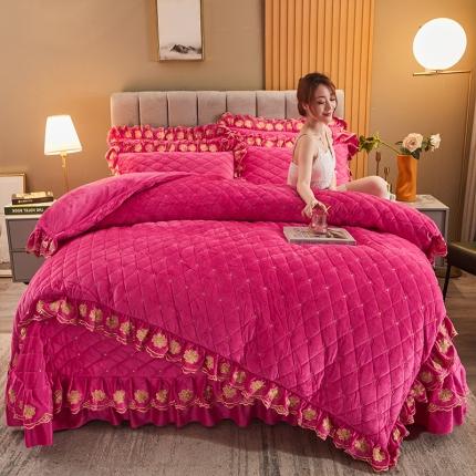 91家纺网 家纺一手货源 找家纺 （总）恒爱2021新款清新雅致系列床盖四件套