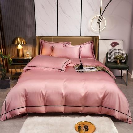 91家纺网 家纺一手货源 找家纺 （总）布乐意 2021新欧美风绣花40S全棉轻奢风四件套纯棉