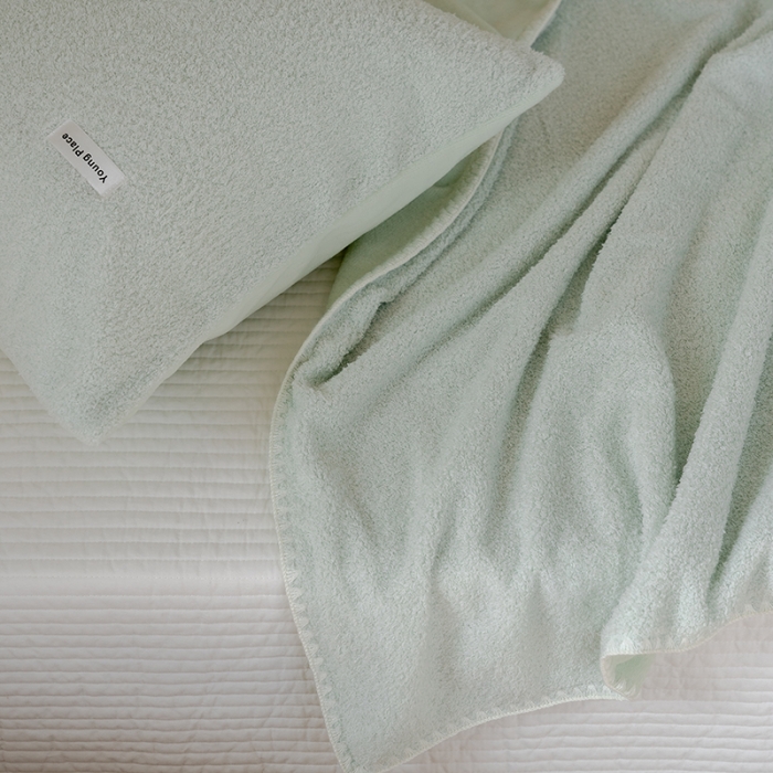 91家纺网 家纺一手货源 找家纺 洋铭区 2021新款芝士系列毯子 芝士绿1