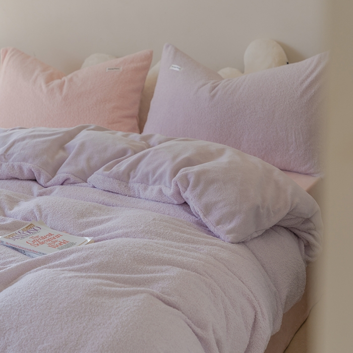 91家纺网 家纺一手货源 找家纺 （总）洋铭区 2021新款ab版牛奶绒软糖绒四件套