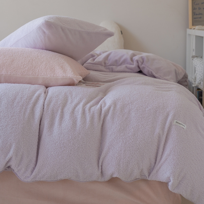 91家纺网 家纺一手货源 找家纺 （总）洋铭区 2021新款ab版牛奶绒软糖绒四件套