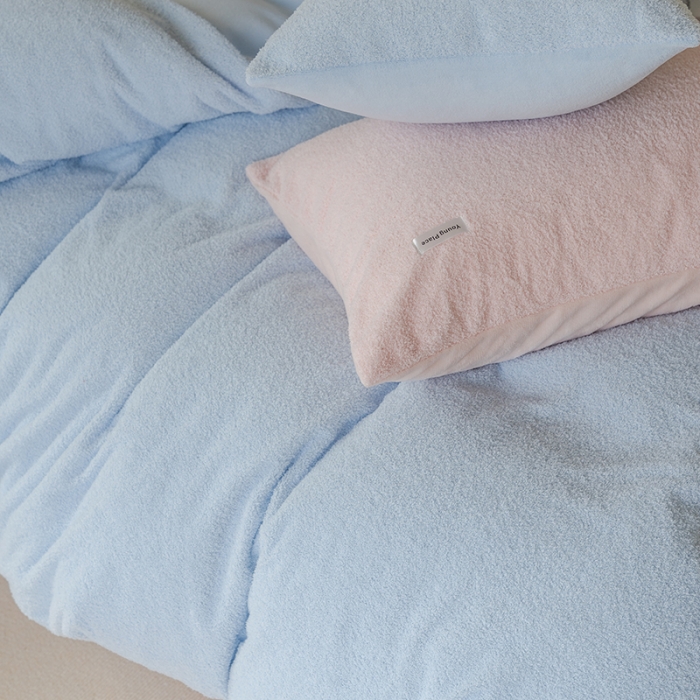 91家纺网 家纺一手货源 找家纺 洋铭区 2021新款ab版牛奶绒软糖绒四件套 海星蓝